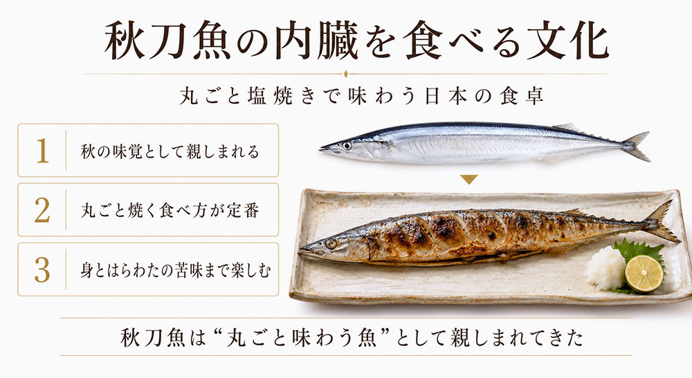 秋刀魚の内臓を食べる文化的背景