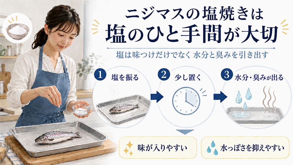 塩を振る量や置き時間が足りない