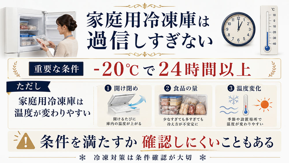 家庭用冷凍庫を過信しすぎる