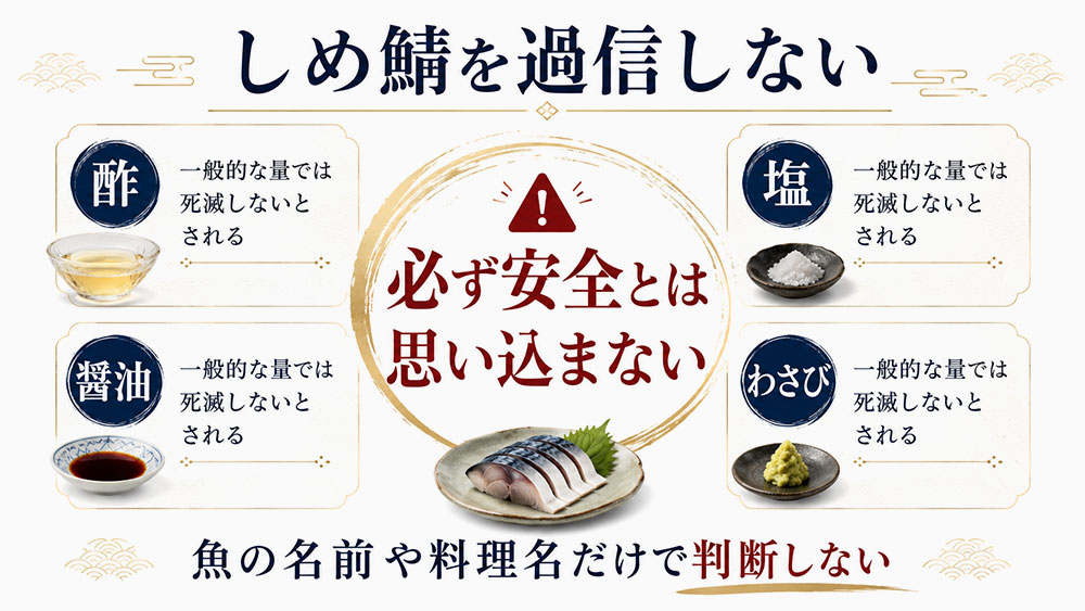 しめ鯖なら必ず安全と思い込む