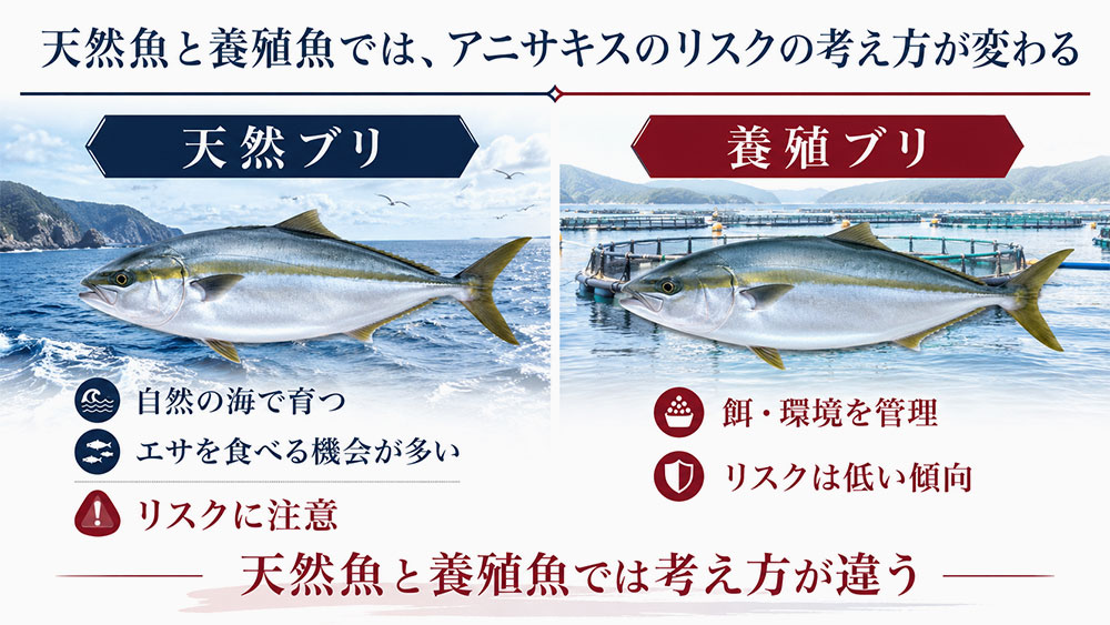 天然魚と養殖魚ではリスクの考え方が変わる