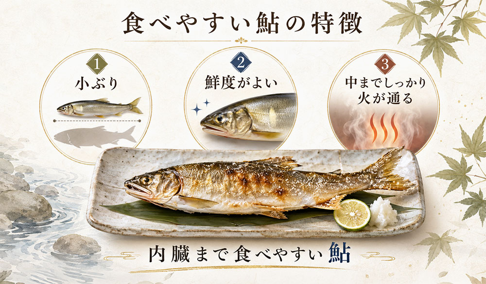 食べやすい鮎の特徴