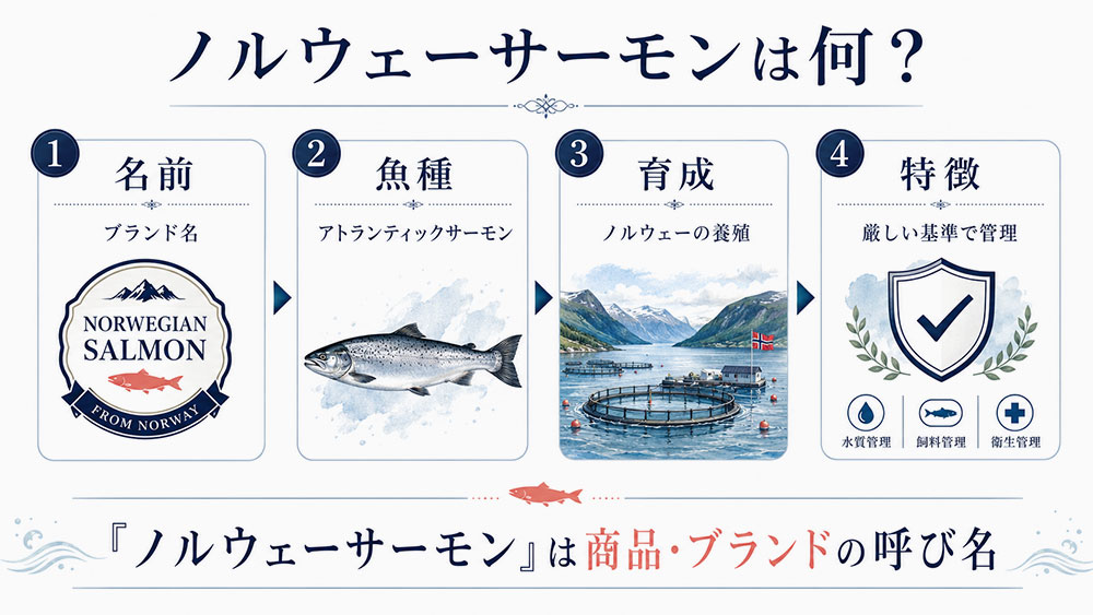 ノルウェーサーモンはブランド名