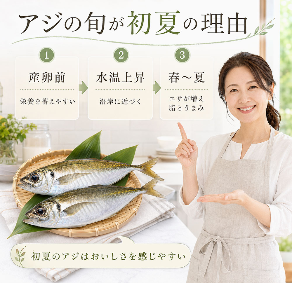 アジの旬が初夏といわれる理由