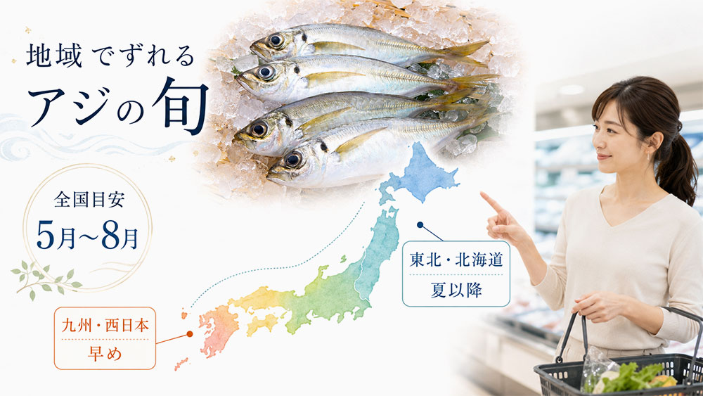 産地や地域によって旬の時期は前後する
