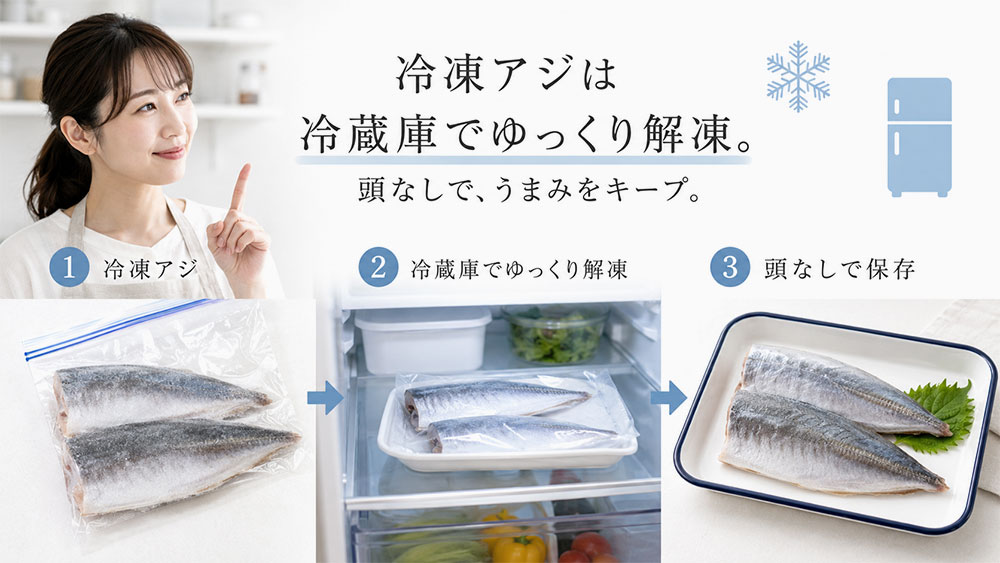 解凍は冷蔵庫でゆっくり行う