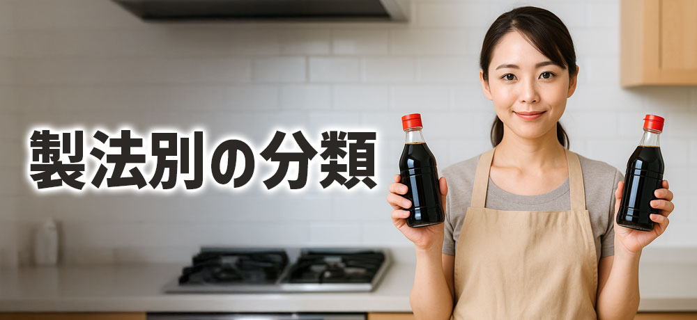 製法別の分類:本醸造・混合・混合醸造・生しょうゆ