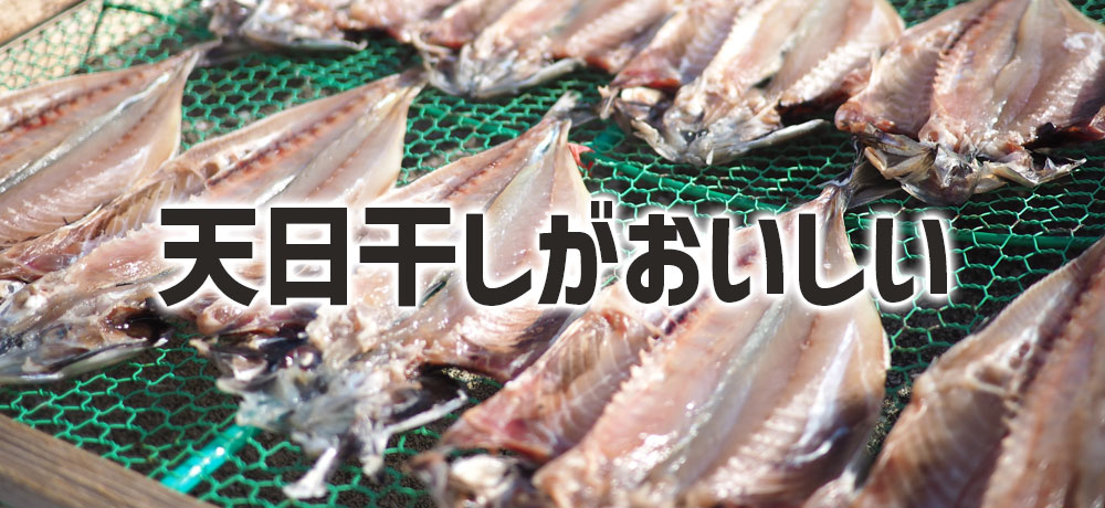 アジの開きは天日干しがおいしい