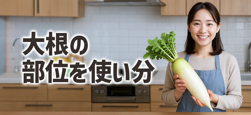 大根の部位を使い分けて料理上手に