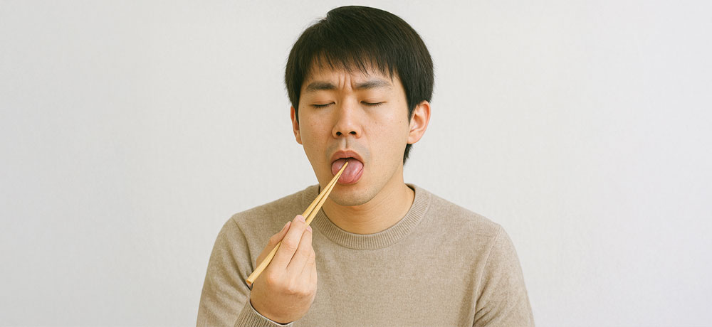 【ねぶり箸】
箸をなめてきれいにする行為。見た目が不衛生で、周囲に強い嫌悪感を与えます。