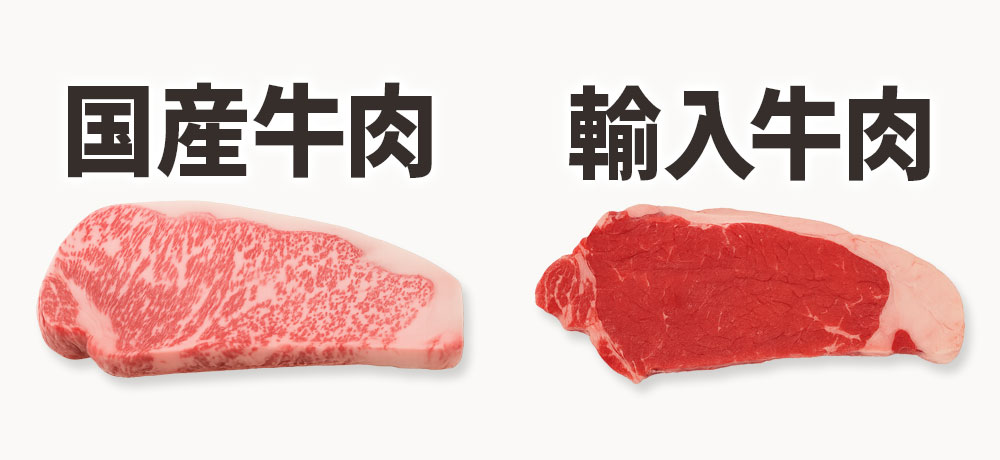 国産牛と輸入牛の価格の違い