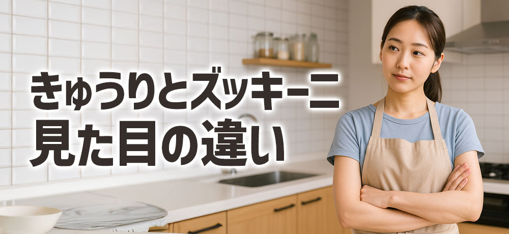 きゅうりとズッキーニの見た目の違い