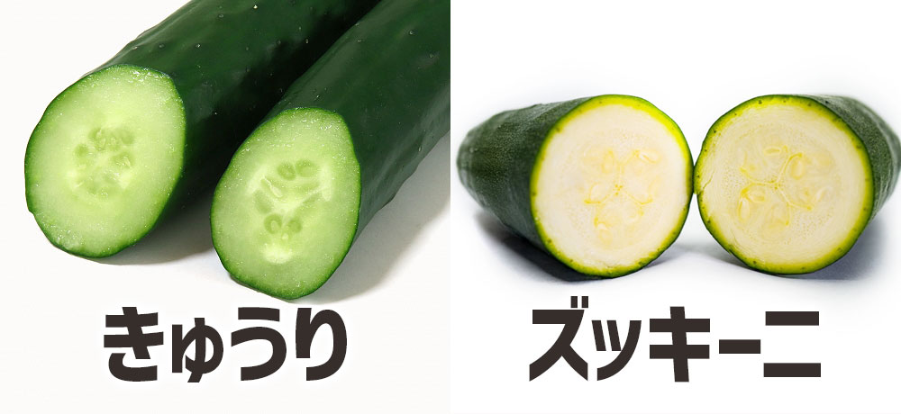 きゅうりはシャキシャキ、ズッキーニはホクホク?