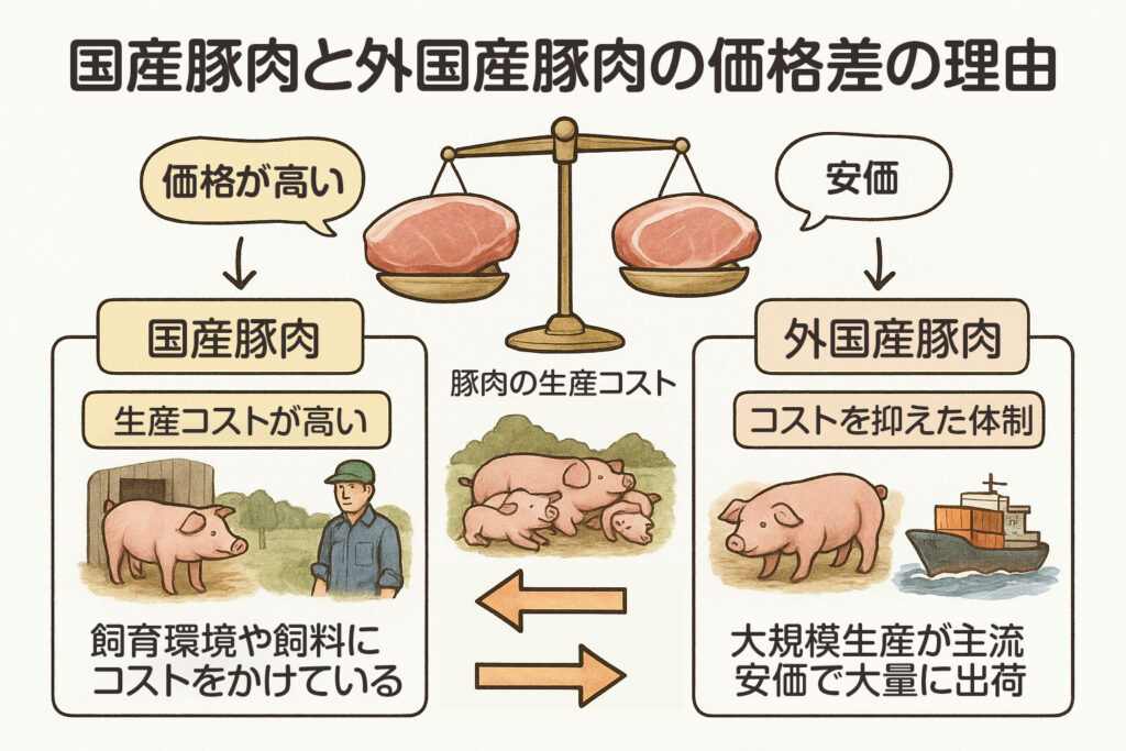 国産豚肉と外国産豚肉の価格差の理由