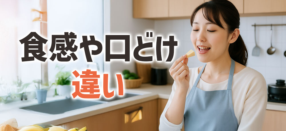 ナチュラルチーズとプロセスチーズの食感や口どけの違い