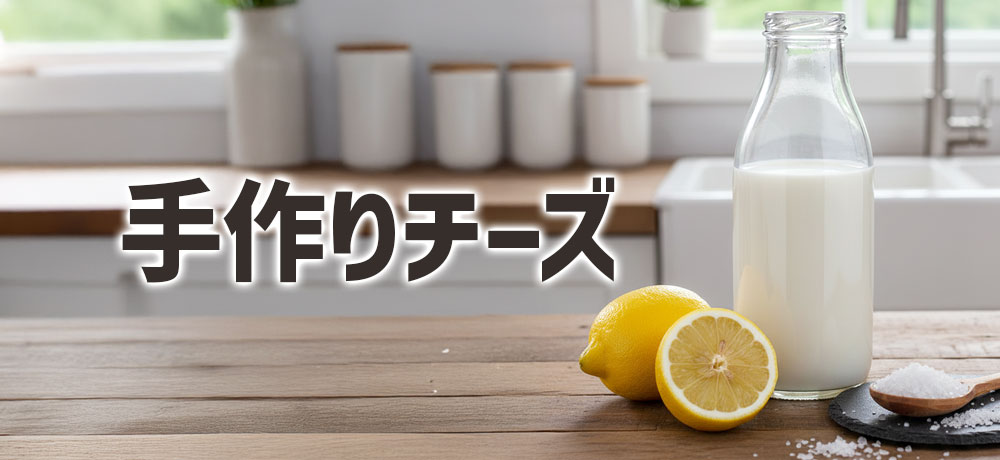 手作りチーズにチャレンジ(例:フレッシュチーズ)