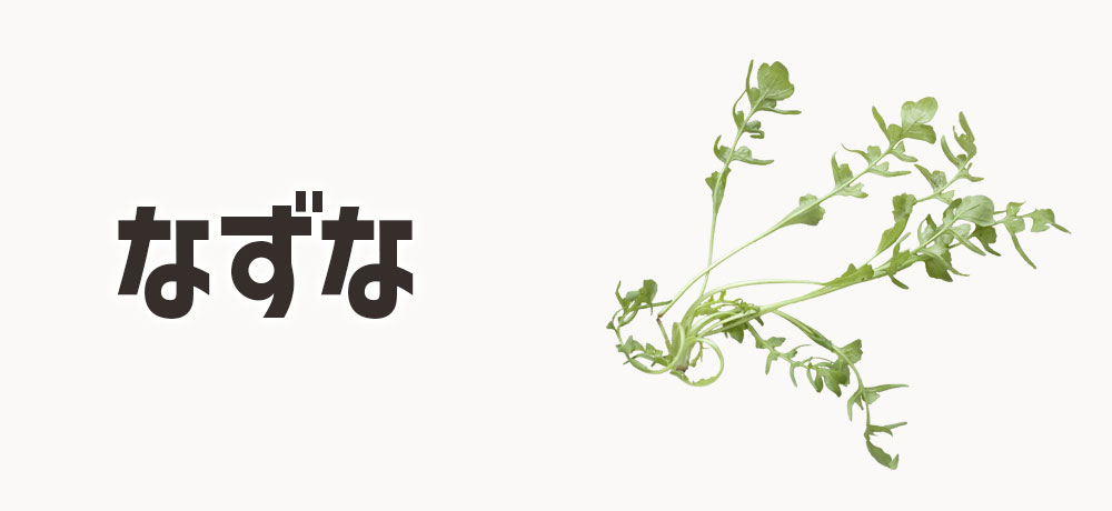 なずな：ぺんぺん草とも呼ばれる可愛い草