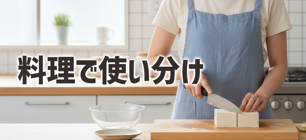 料理でどう使い分ける？木綿豆腐と絹ごし豆腐の使い方