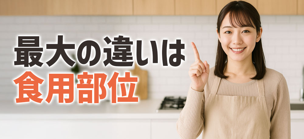 大根とかぶの最大の違いは食用部位