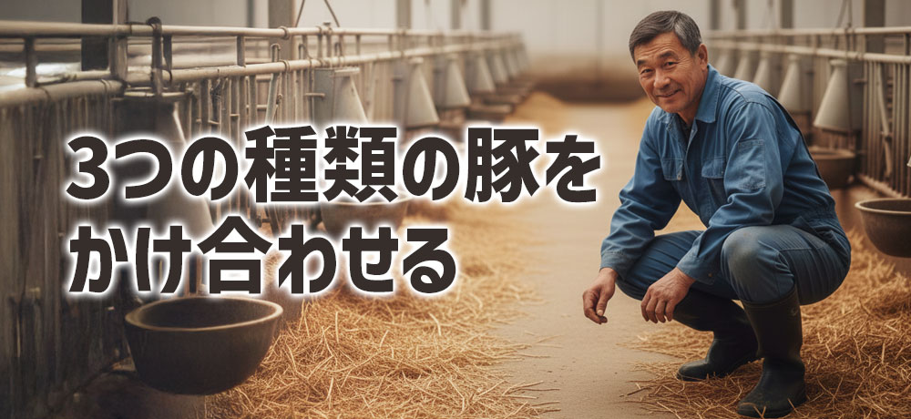 3つの種類の豚をかけ合わせるってどういうこと？