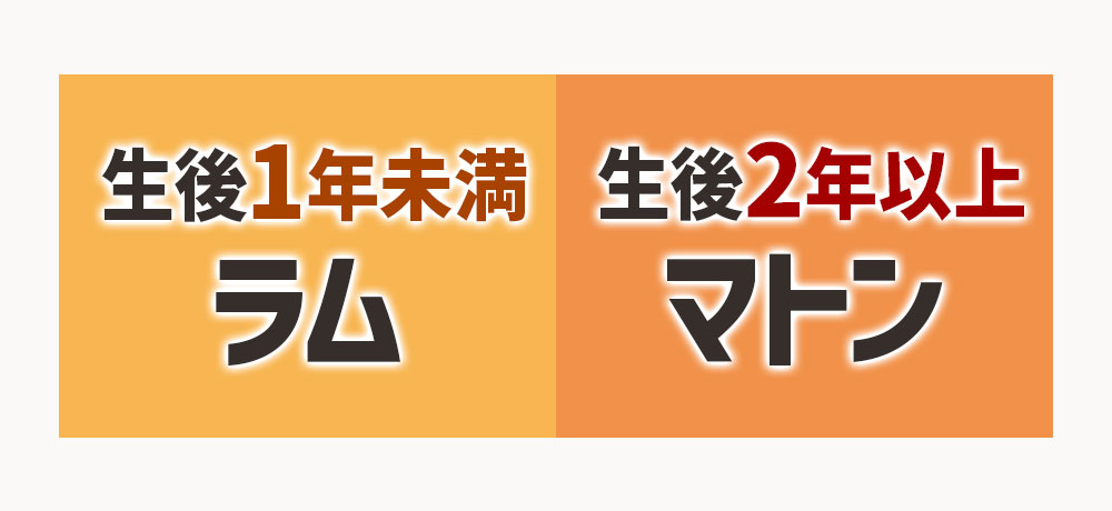 ラムとマトンは成長過程での名前の違い