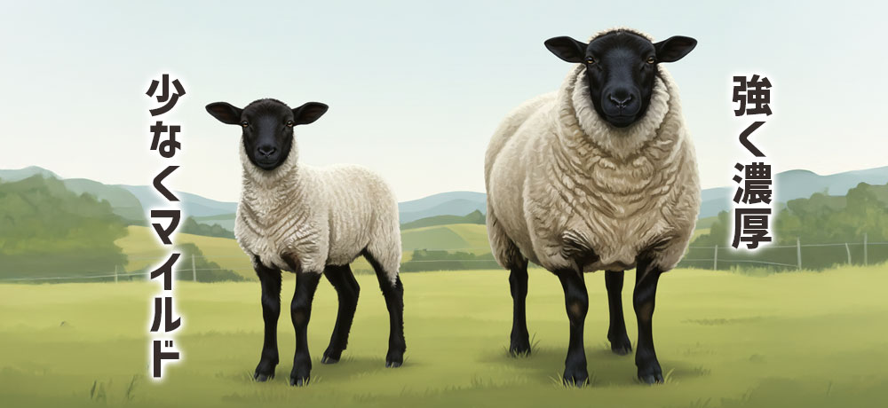 ラムとマトンのグラス臭の違い