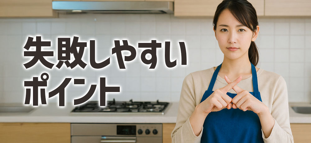 代用するときに失敗しやすいポイント