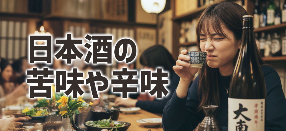 日本酒の苦味や辛味