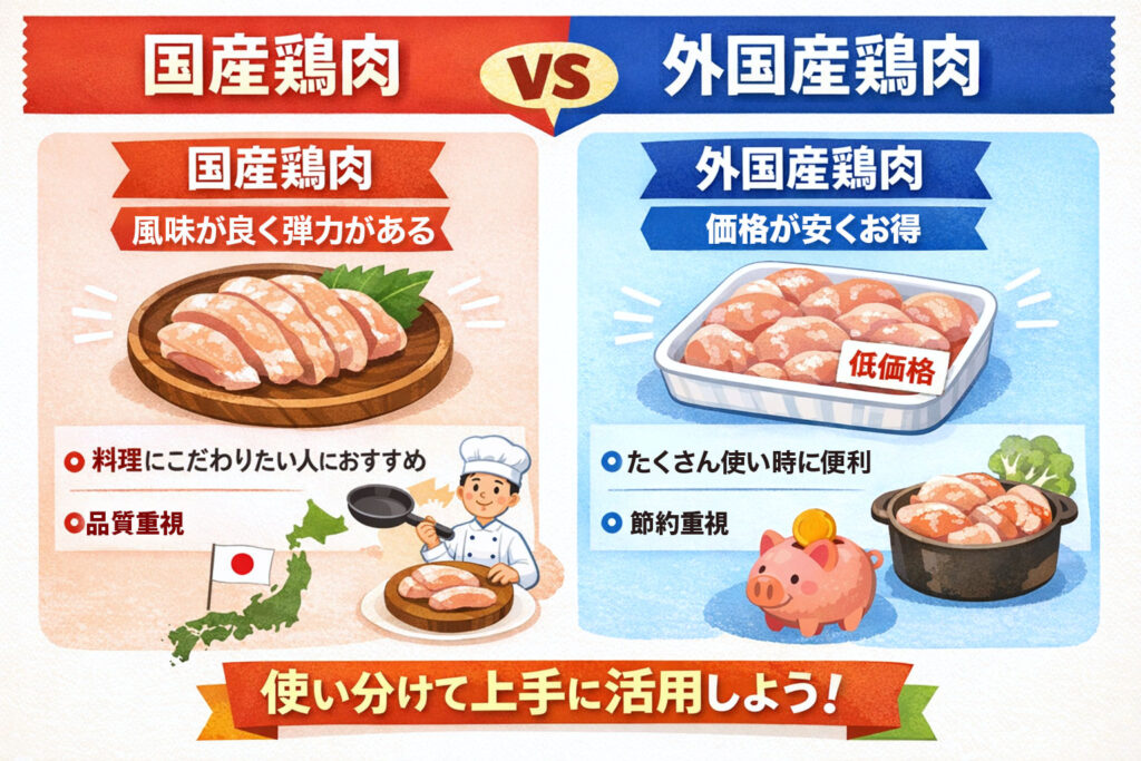 鶏肉の国産と外国産の違い：まとめ
