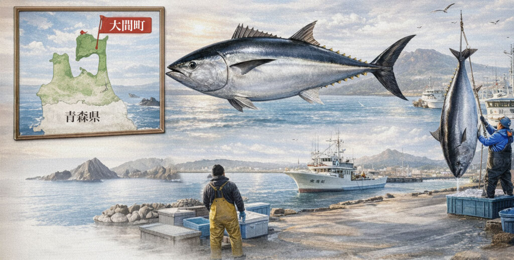 青森県大間町はクロマグロの名産地として有名です。