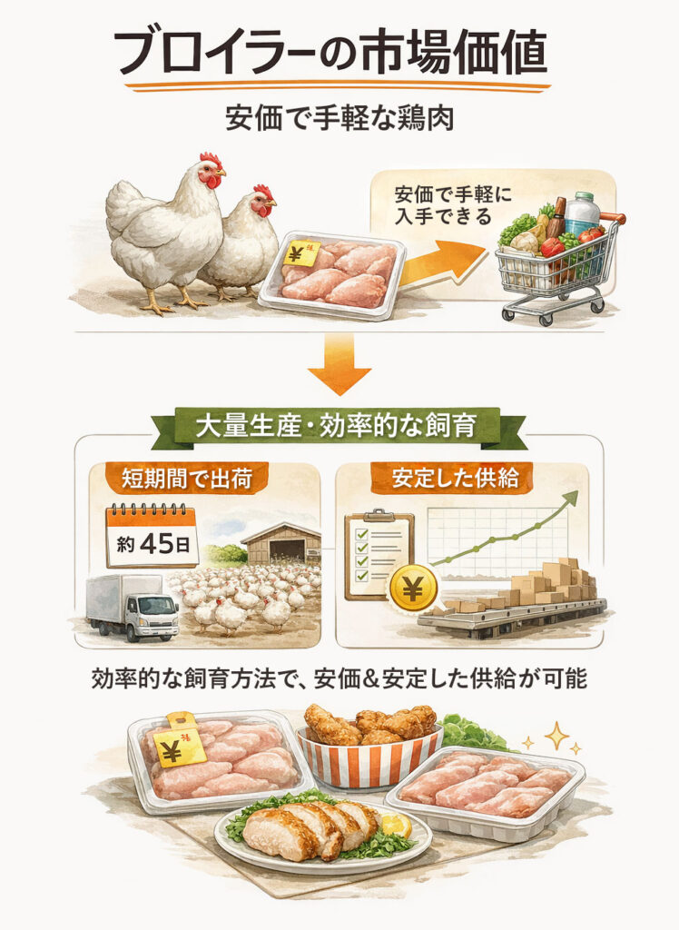 ブロイラーの市場価値
