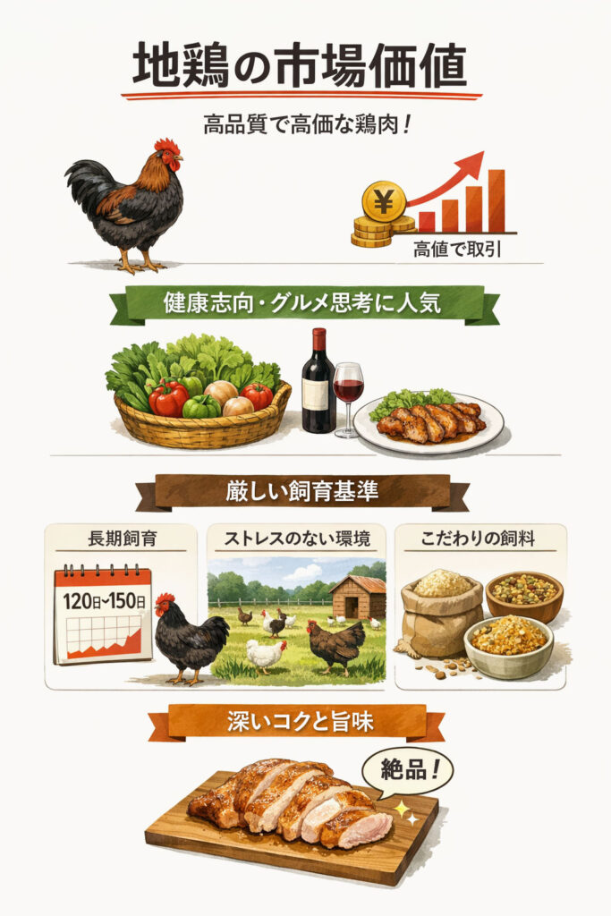 地鶏の市場価値