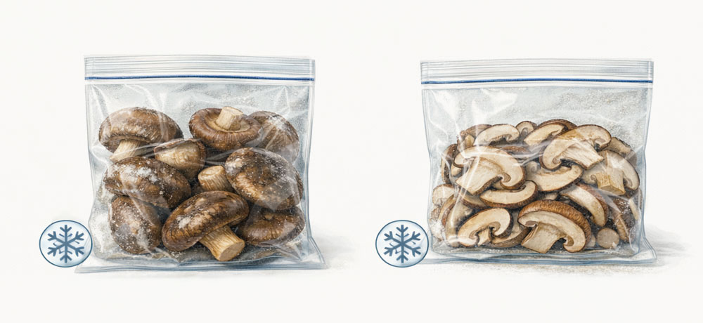 椎茸の冷凍保存