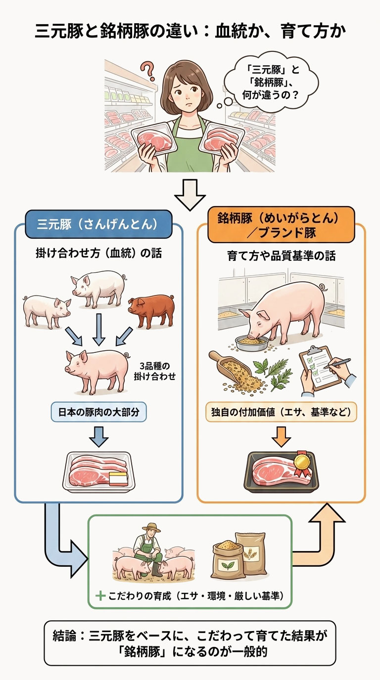 三元豚と銘柄豚（ブランド豚）は何が違うのか