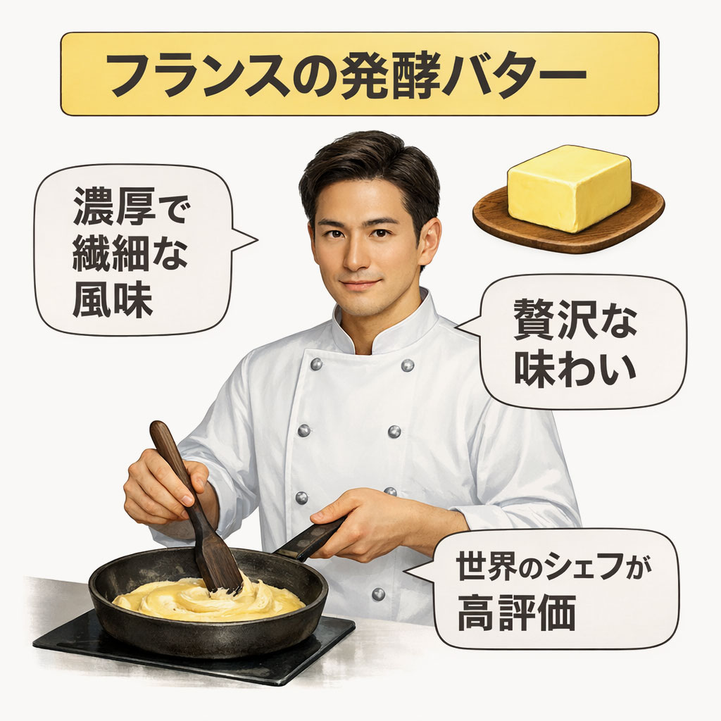 フランスの発酵バターの特徴