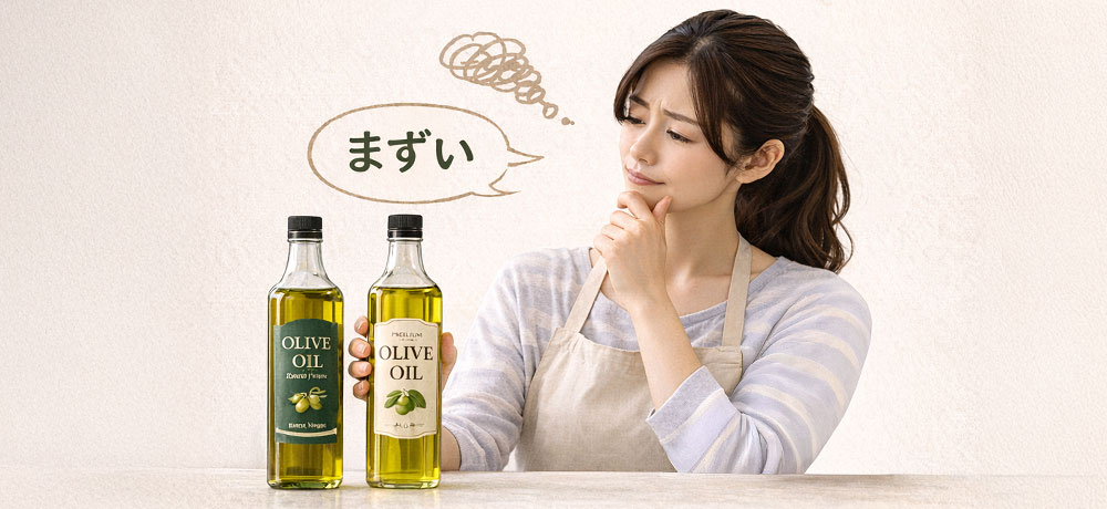 オリーブオイルがまずいと感じるのはなぜ？