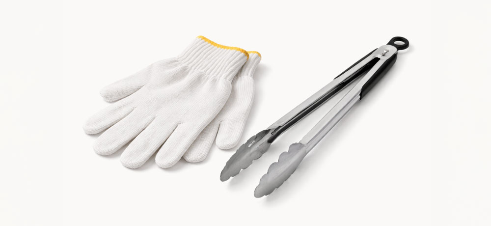 炭火でニジマスの塩焼きを作るために必要な道具