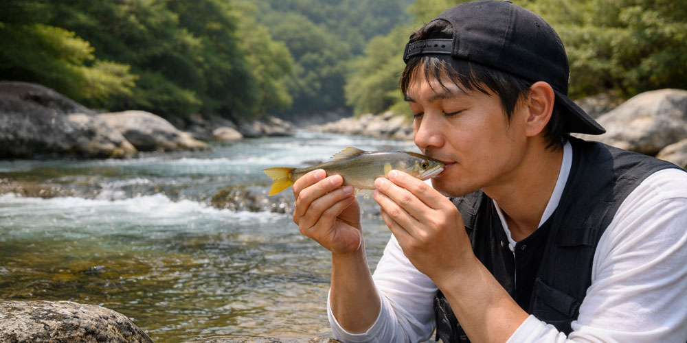 天然の鮎はスイカやキュウリのような独特の香りがします。