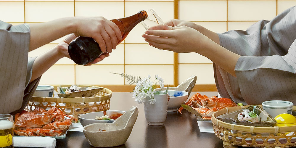 ズワイガニの産地のお店や旅館