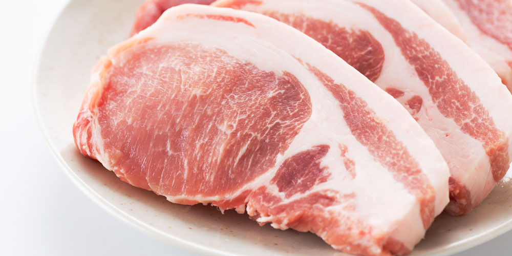 厚切りの豚ロースを使った生姜焼き