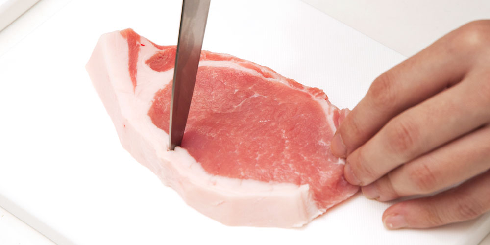 豚ロース肉の下処理