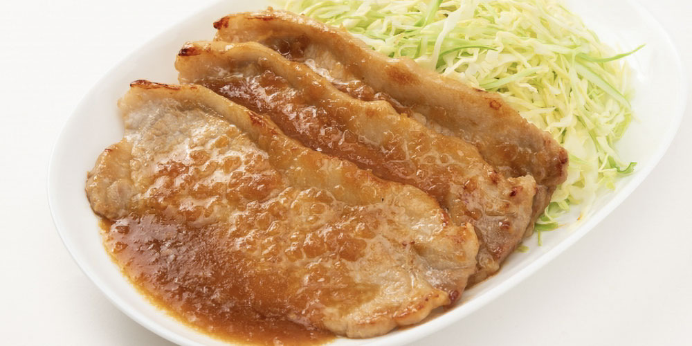 豚ロースを使った生姜焼き