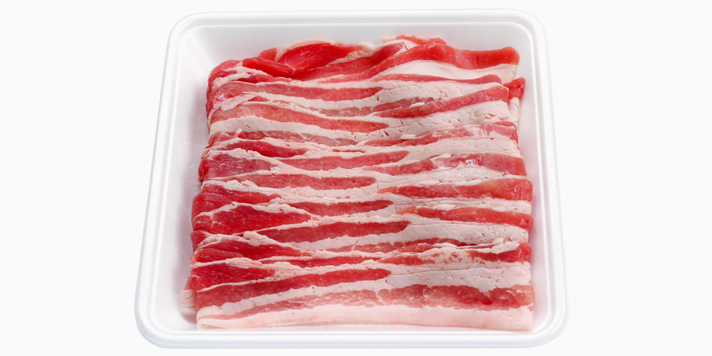 鮮やかな色のオージービーフのバラ肉