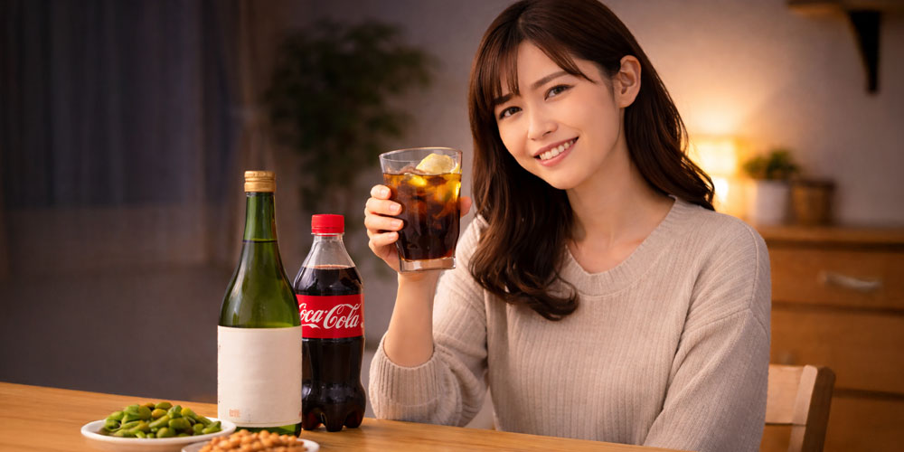 日本酒をコーラで割ると飲みやすくなる
