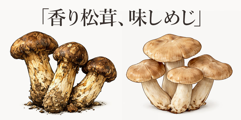 「香り松茸、味しめじ」
