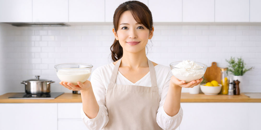 生クリームとホイップクリームの原材料の違い