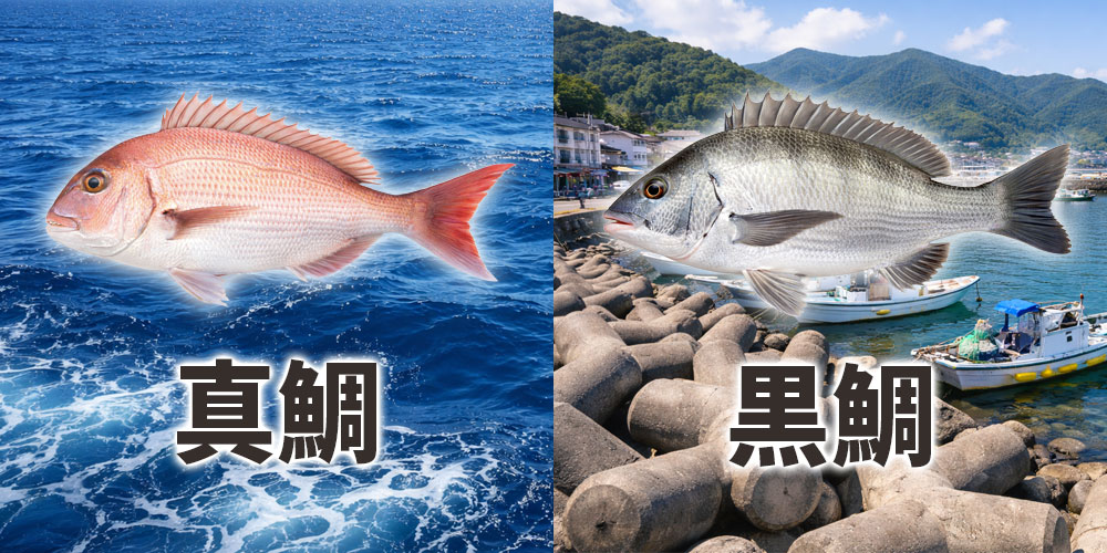 真鯛と黒鯛の生息場所の違い