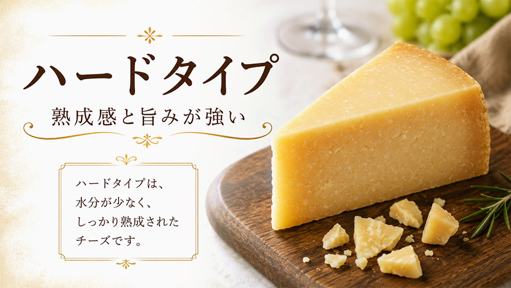 ハードタイプ：熟成感と旨みが強い