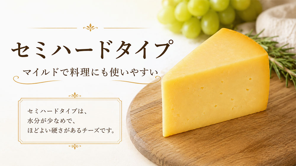 セミハードタイプ：マイルドで料理にも使いやすい