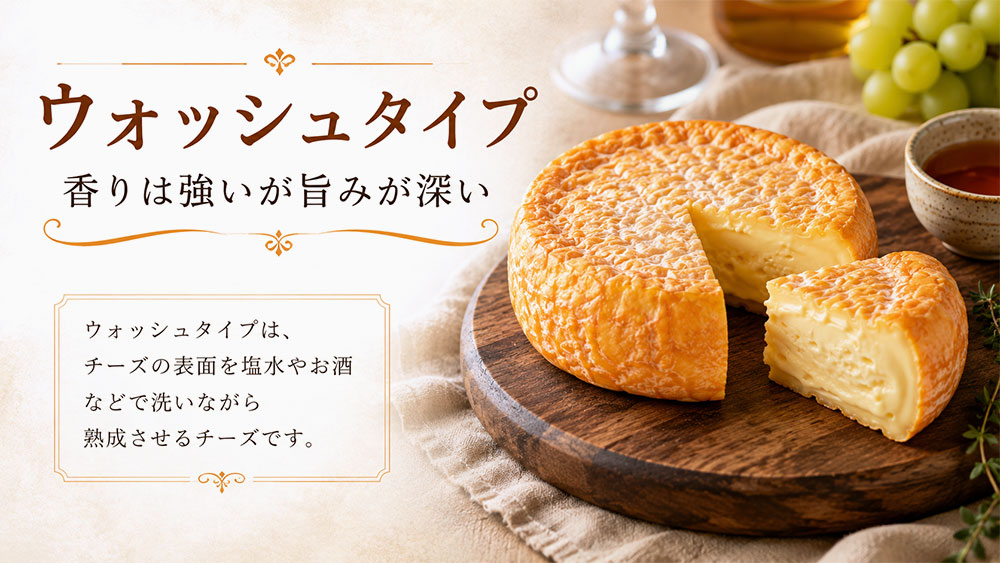 ウォッシュタイプ：香りは強いが旨みが深い